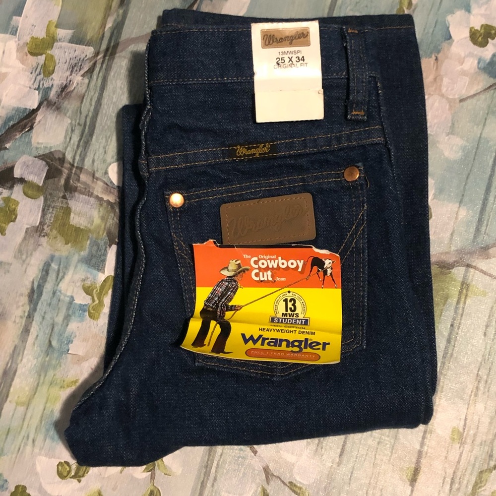 NWT Mens Wrangler 25 x 34 Cowboy Cut Jeans